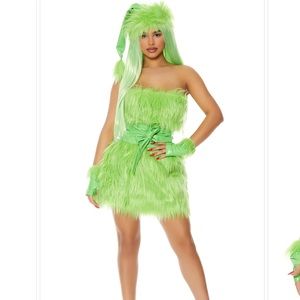 Mean One Sexy Movie Character Costume Size S + PLUS wig
